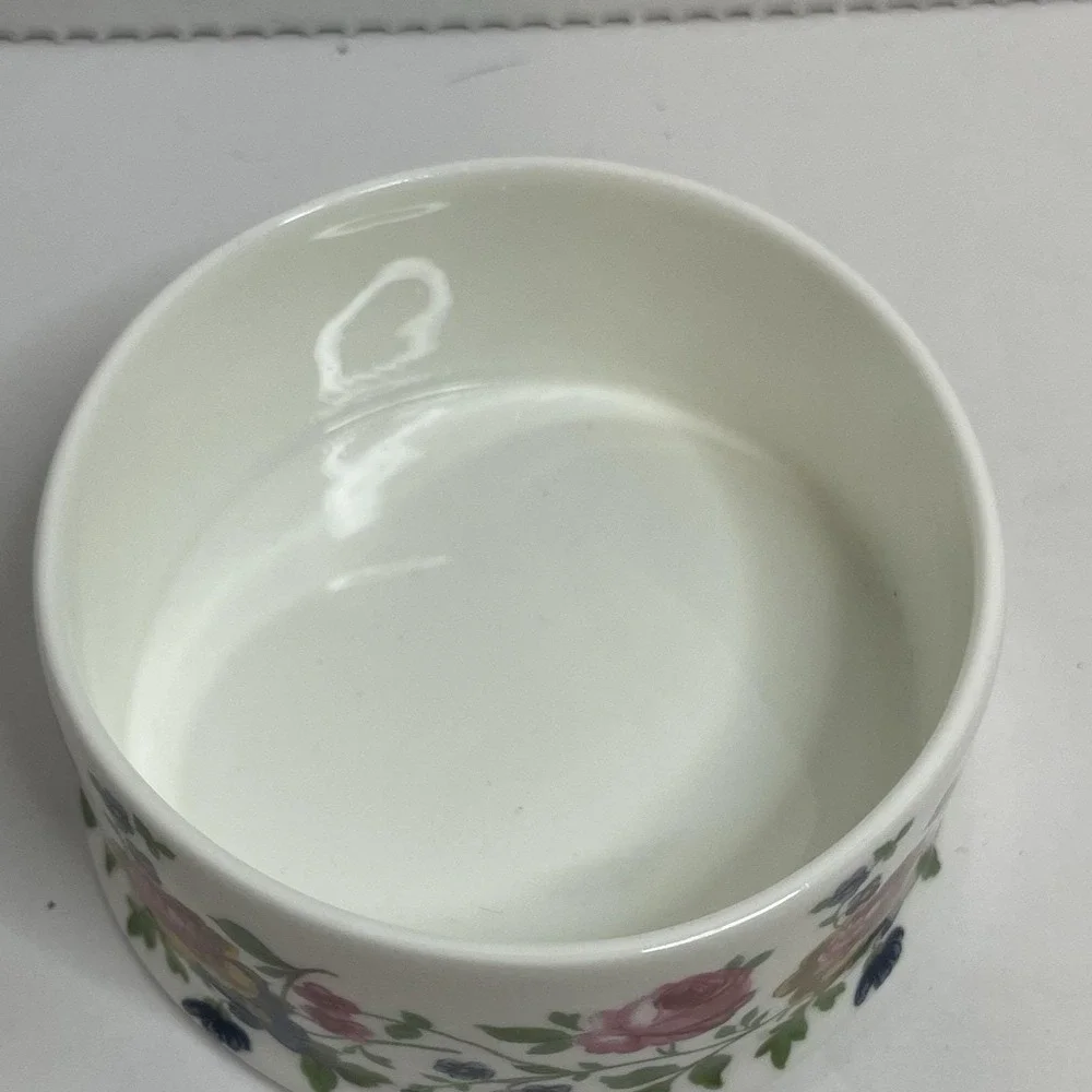 Trinket Dish Staffordshire Fine Bone China Made In England Jewelry Pink Roses
